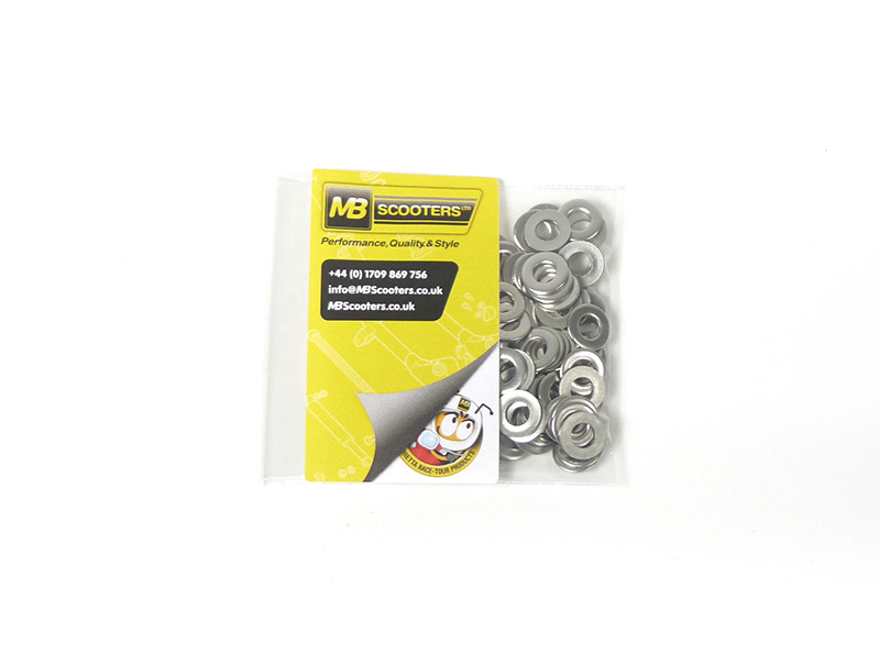Washer plain 4mm form A thicker, stainless steel, Bag of 100