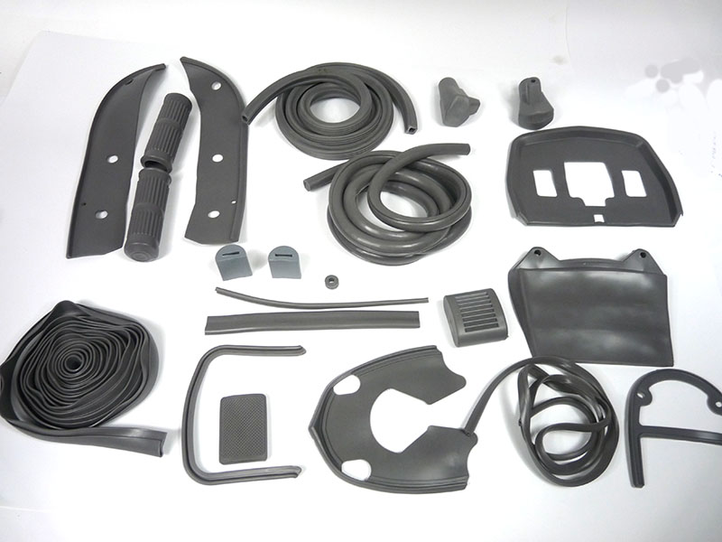 Lambretta Rubber bodywork kit, Grey, Series 3, Li type