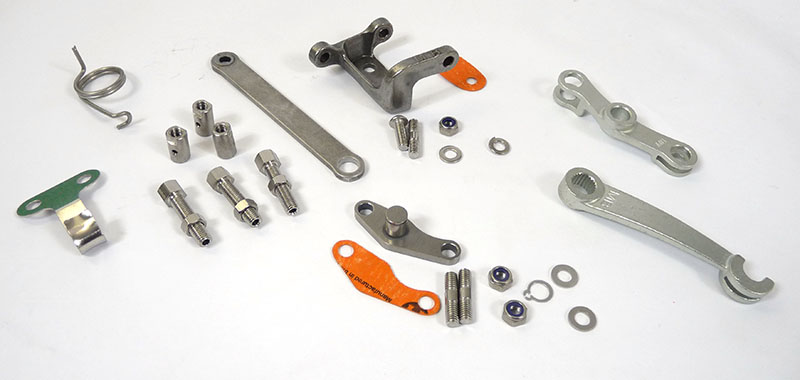 Lambretta Engine clutch and gear linkage kit (set) zinc plated version, MB