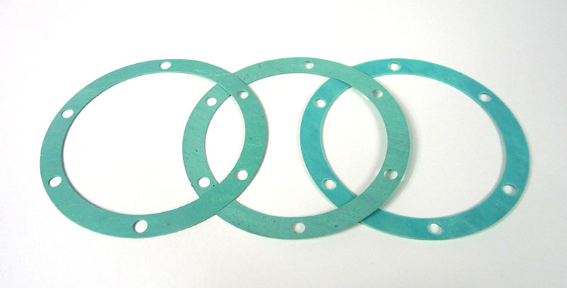Lambretta Mag housing gasket, set of 3, 0.5mm, 1mm, and 1.5mm thick, Green, MB