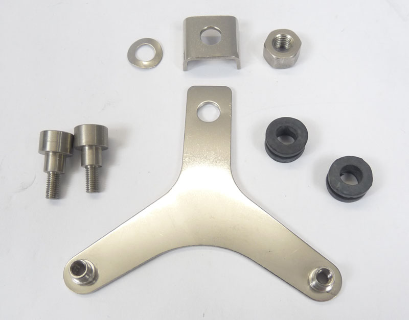 Lambretta Horn, bracket kit, Late Series 2 and early Series 3, stainless steel, MB