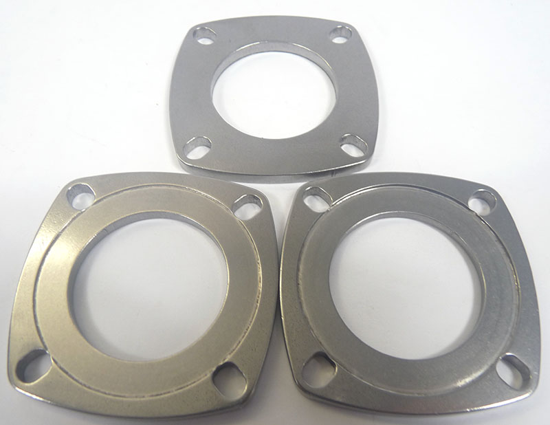 Lambretta Rear hub bearing plate (kit) set of 3, stainless steel, MB