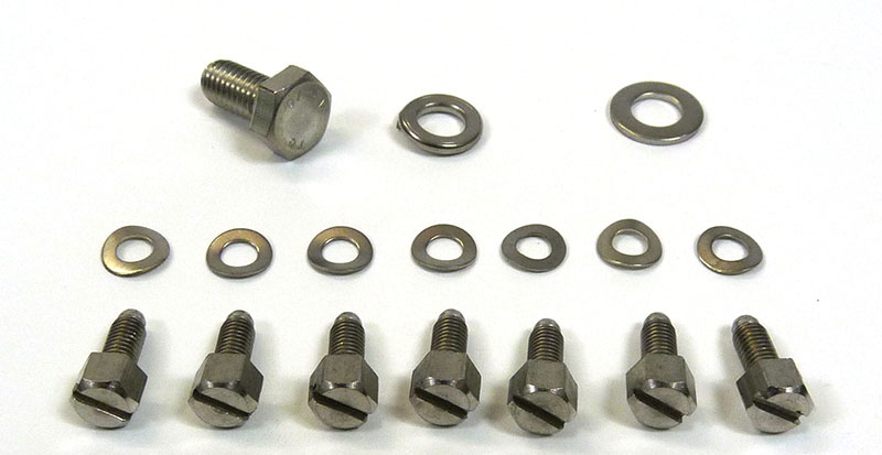Lambretta Flywheel and Head cowlings fastener kit using MB special slotted 5mm screws, MB