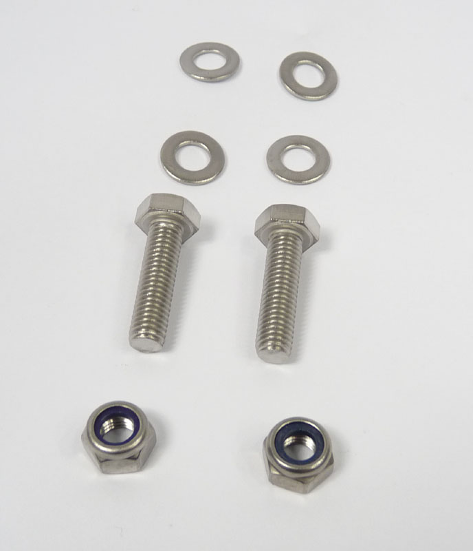 Lambretta Rear runner board support arm fastener kit, Series 1, 2, stainless steel