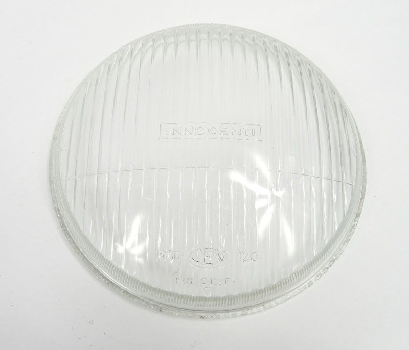 Lambretta Headset (handlebar) head light glass lens, Li, Series 2, marked Innocenti