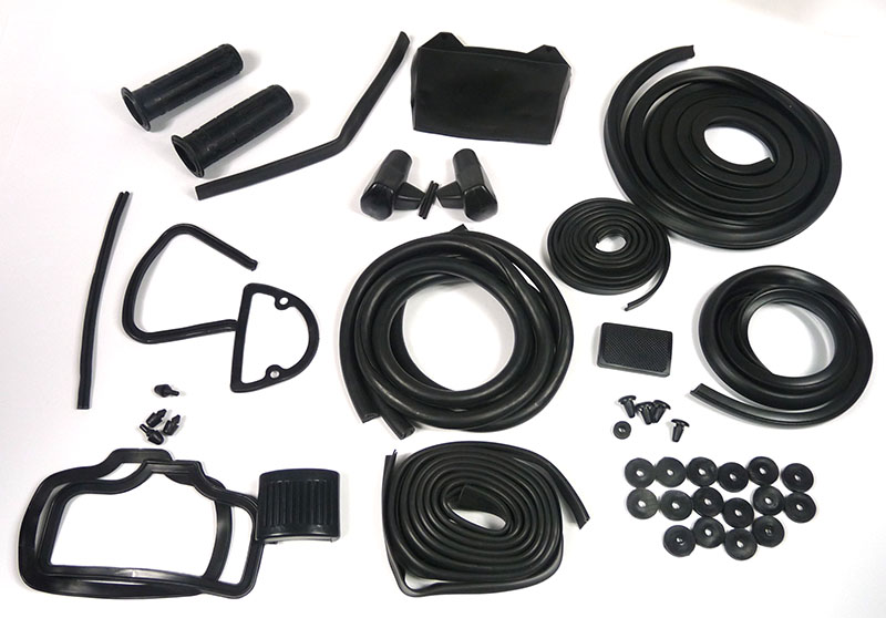 Lambretta Rubber bodywork kit, Black, Series 1 / 2