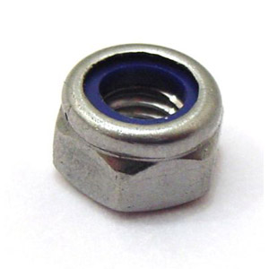 Universal Nut 6mm nyloc, stainless steel