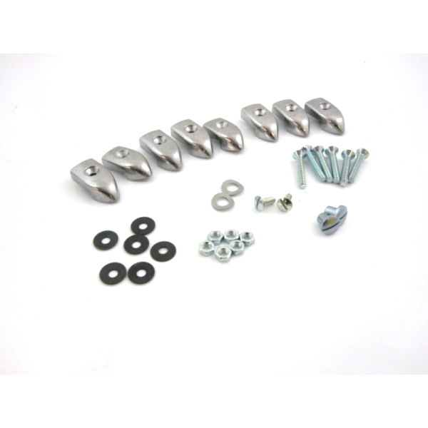 Lambretta Legshield alloy channel end cap set (kit) Li, Sx, Tv, set of 8, Casa