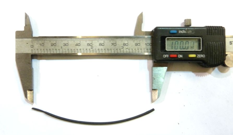 Lambretta Electrical heat shrink, Black, 1.2mm down to 0.6, 10cm