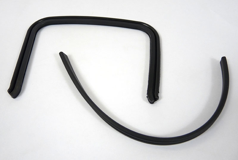 Lambretta Bridge piece rubber set, Black, front and rear, Series 3