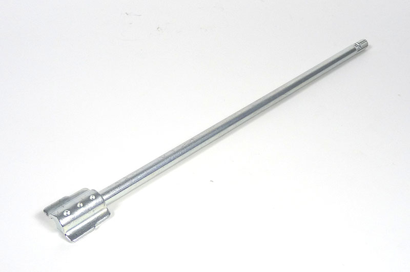 Lambretta Headset (handlebar) rod (spline in-plate out) (Short 298mm) Li Special, Tv, Sx, Series 3, stainless steel, MB