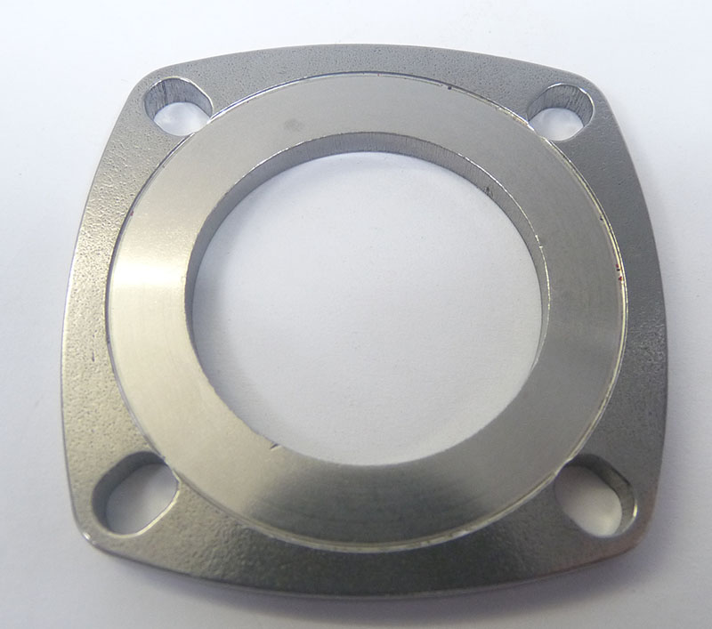 Lambretta Rear hub bearing plate, 0.5/0.7mm recess, stainless steel, MB