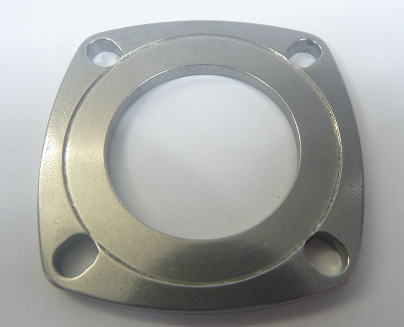 Lambretta Rear hub bearing plate, 0.9mm/1.2mm recess, stainless steel, MB