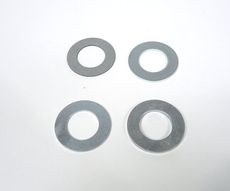 Lambretta Kickstart shaft shim (washer) kit (set) 1, 1.5, 1,75, 3mm, spring steel, zinc plated, MB