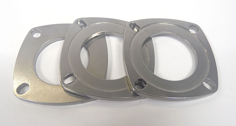 Lambretta Rear hub bearing plate (kit) set of 3, stainless steel, MB