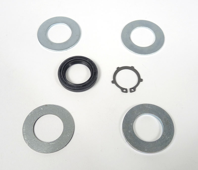 Lambretta Kickstart shaft shim (washer) kit (set) 1, 1.5, 1.75, 3mm with seal and circlip, MB