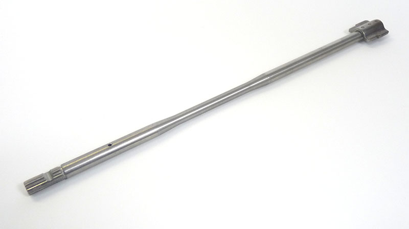 Lambretta Headset (handlebar) rod (spline in-plate out) (short 300mm) early Jet 150/200, Series 3, stainless steel, MB