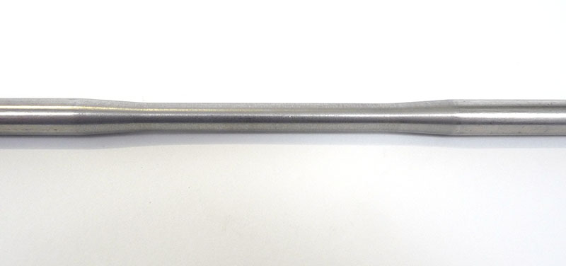 Lambretta Headset (handlebar) rod (spline in-plate out) (short 300mm) early Jet 150/200, Series 3, stainless steel, MB