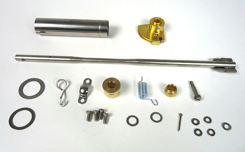 Lambretta Headset (handlebar) internal rod kit, Throttle side, Spanish late type, 300mm rod, MB