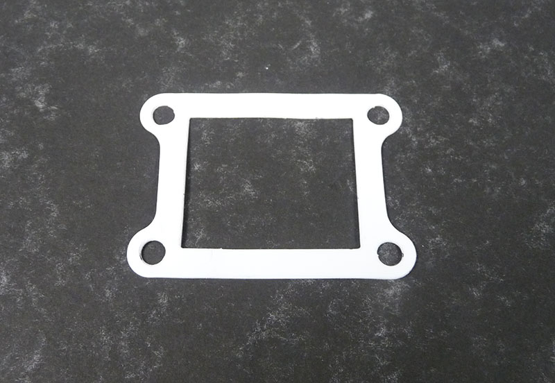 Lambretta Race-Tour Inlet Gasket, reed block, shorty, high strength fuel resistant, White, MB