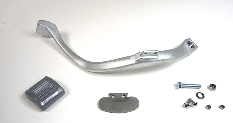 Lambretta Race-Tour Kickstart Lever Series 1/2, adjustable type, with Grey rubber, suits S1/2/3 engines/side covers, MB