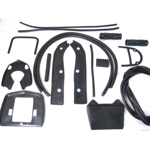 Lambretta Rubber bodywork kit, Black,  Gp