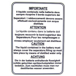Lambretta Sticker, battery