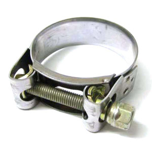 Lambretta Exhaust clamp for Clubmans, 47 - 51mm, stainless steel