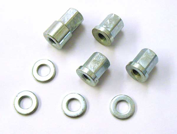 Lambretta Race-Tour Cylinder head distance spacer nut and washer kit, MB